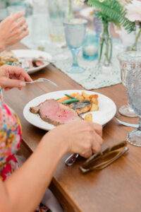 Food at a wedding by Lake Life Catering